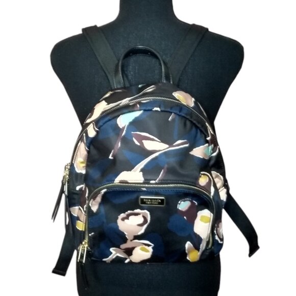 kate spade Handbags - NWOT Kate Spade Black Floral Backpack - Never Used Pink Flowers - Cute